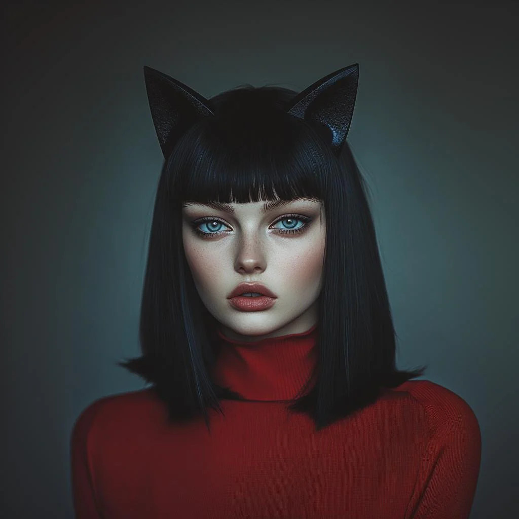 3D Printed Gothic Cat Ears Headband