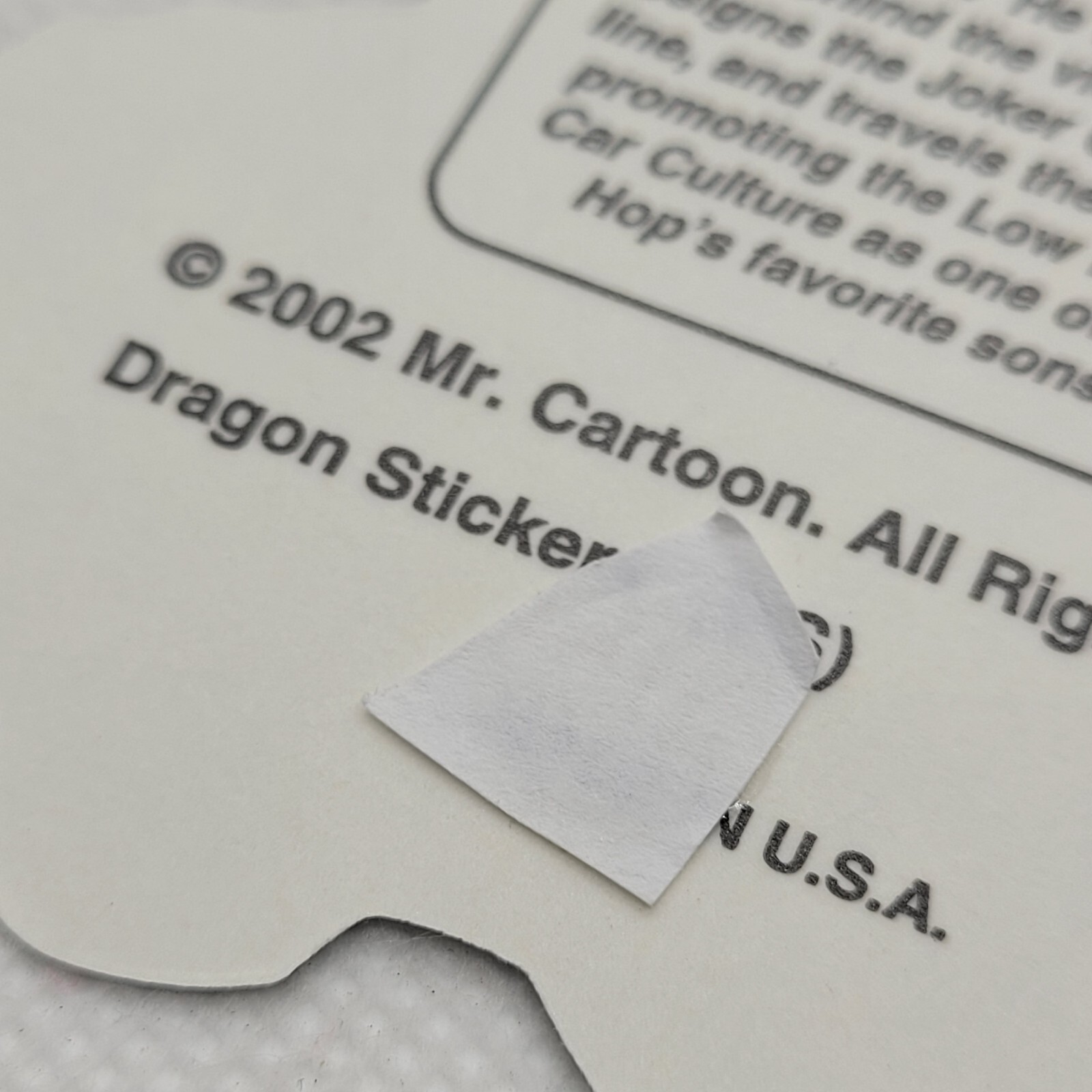 Vintage 2002 Mr Cartoon Graffiti Dragon Stickers Tattoo Art Y2k Vending Lot Rare