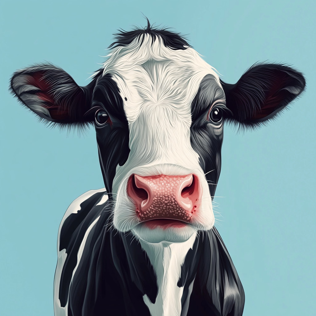 Wall Decal Sticker Funny Cow Face Wall Sticker 18X18cm Large