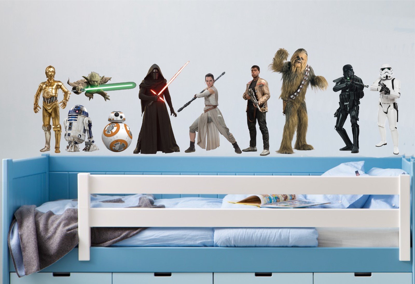STAR WARS CHARACTERS COLLECTION – Wall Art Stickers, 10 x figures in 3 x sizes