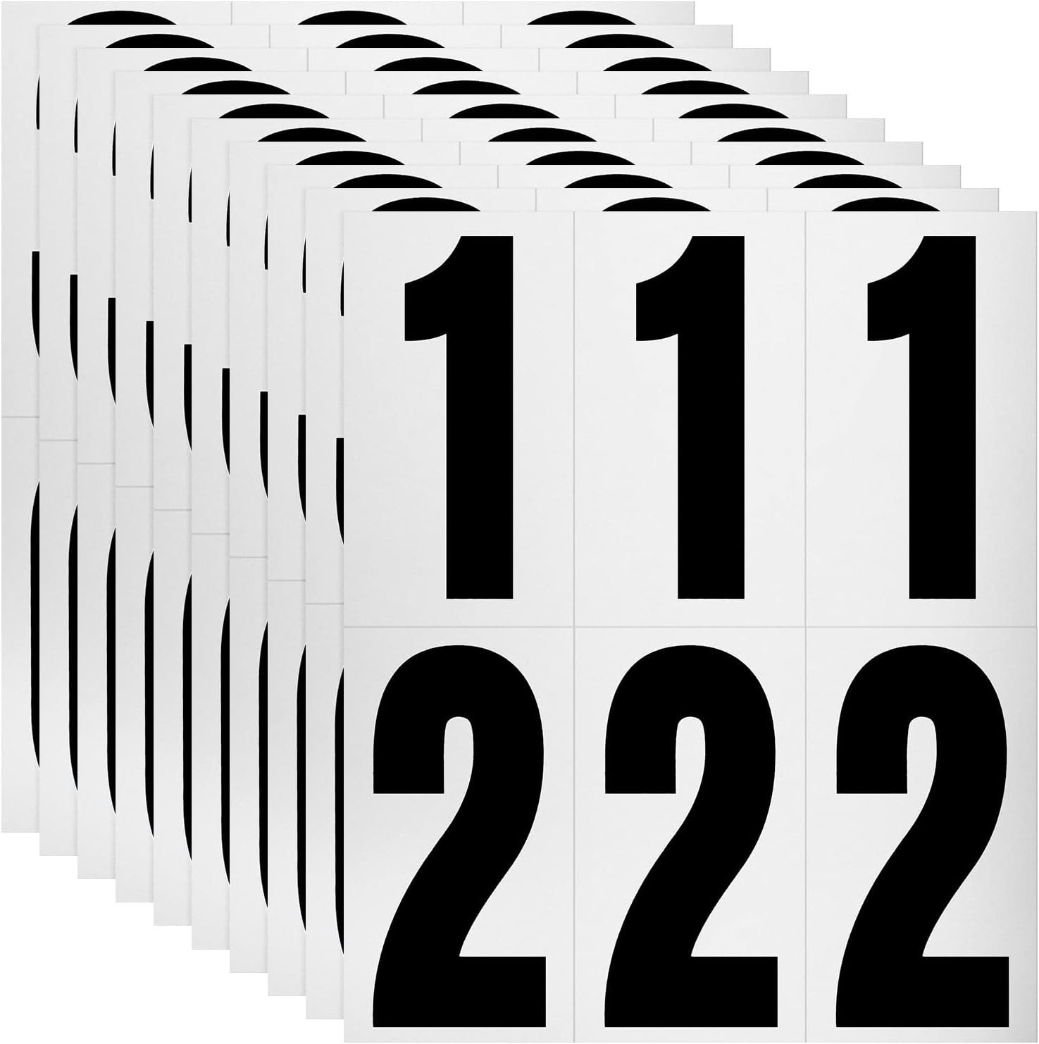 60 Reflective Waterproof Address Numbers for Mailboxes & Signs – Silver Vinyl