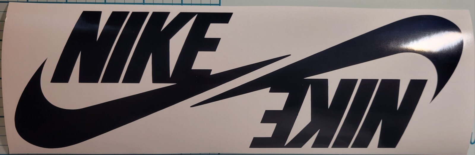 (2) Nike Vinyl Decals Sticker toolbox Laptops car truck Window Bumper 7″ W