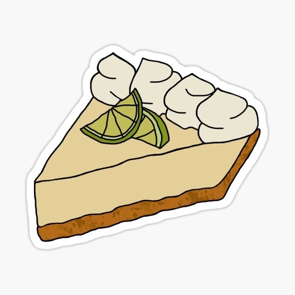 Key Lime Pie Key West Florida Dessert Vinyl Decal Sticker Phone Laptop Bumper