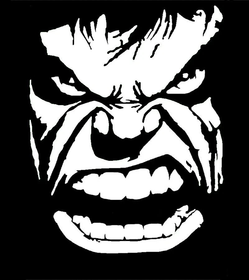 Incredible Hulk Growl Stare Two Pack 6″ Vinyl Decal Car Truck Window Tablet