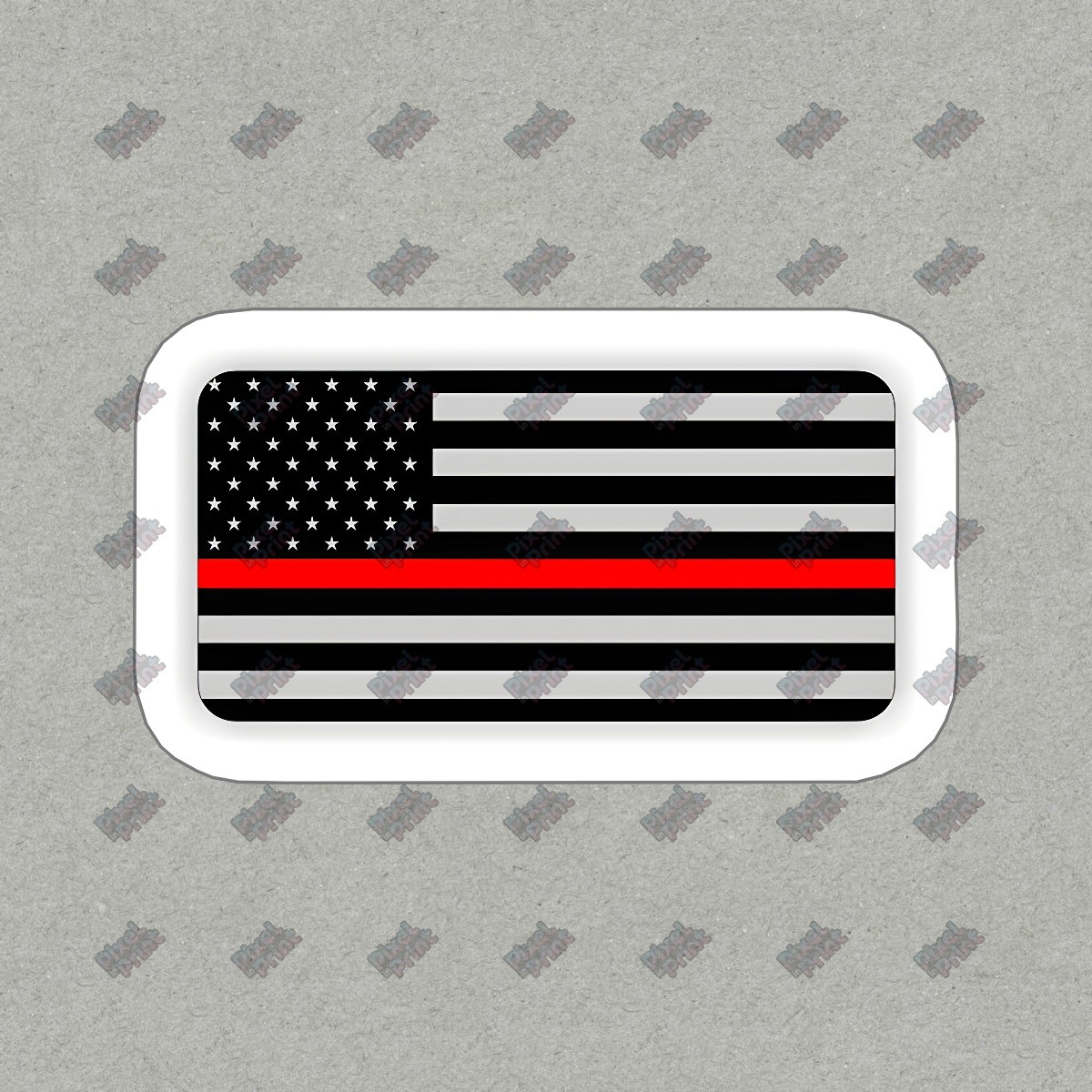 Thin Red Line American Flag Vinyl Sticker Police Support Decal #496241