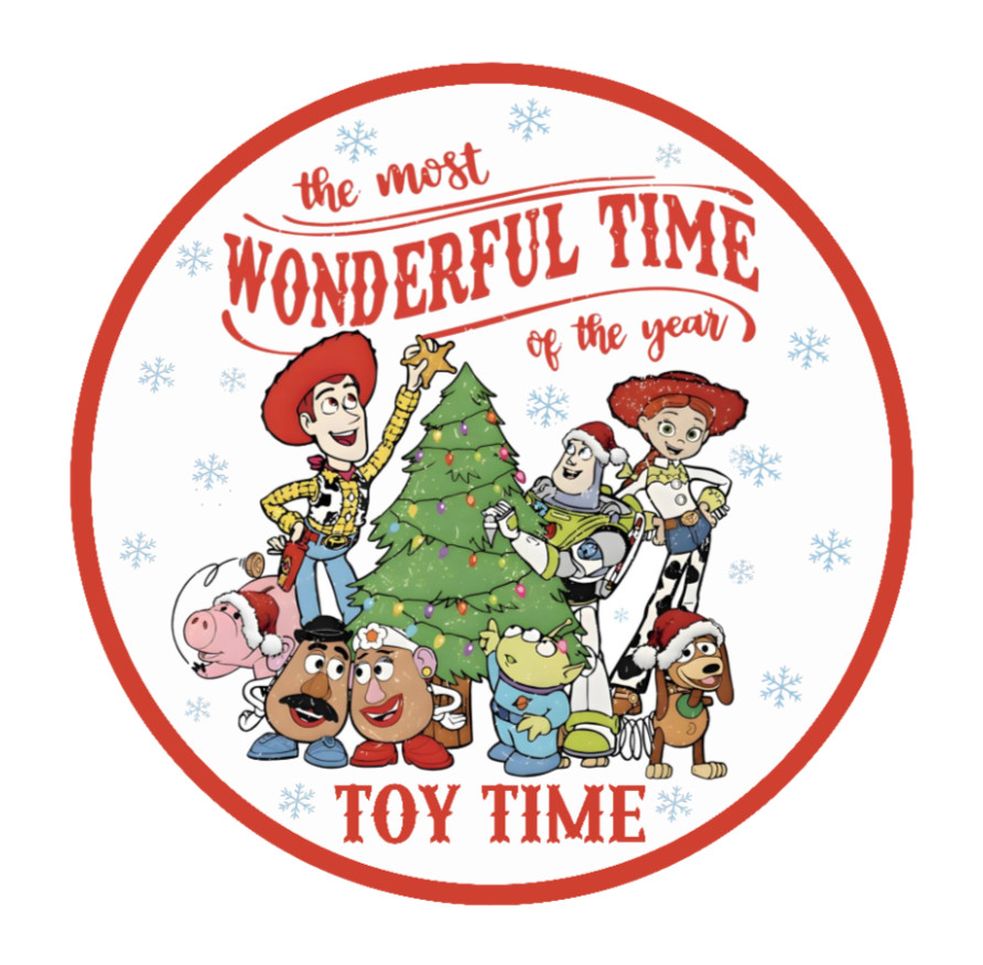Christmas – Toy Story «Toy Time» – 4″ Vinyl Decal Sticker Gift Decor Tumbler