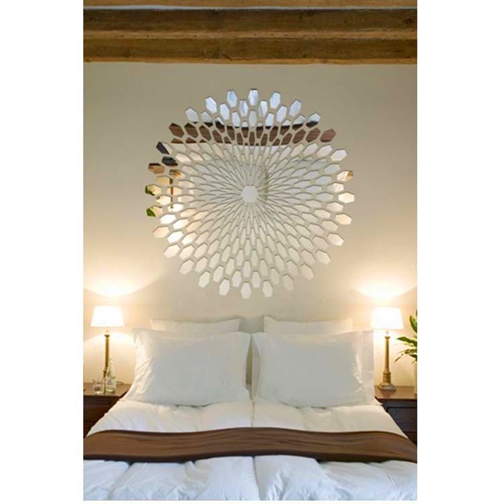 DIY Sunflower Wall Sticker Wall Murals for Living Room Bedroom Sofa (Silver)