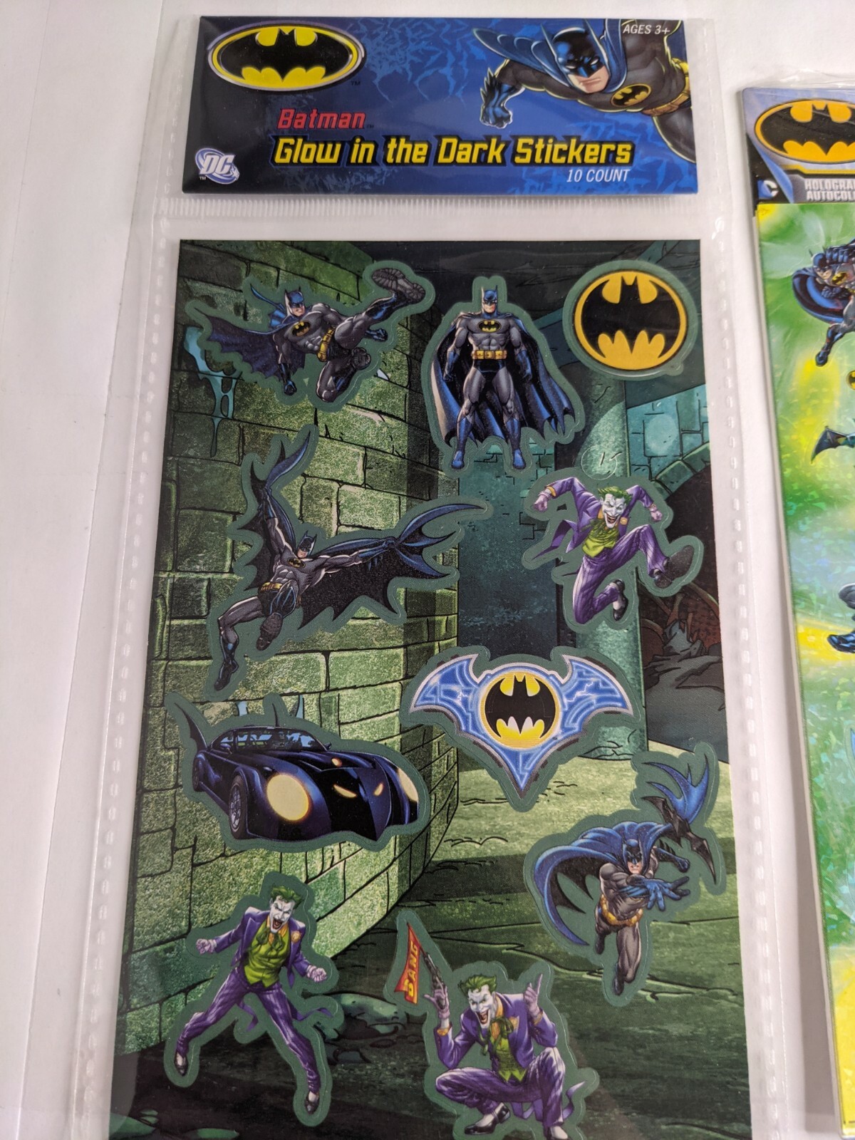 Batman Sticker Set Hallmark & CD Comics The Joker Holographic Stickers