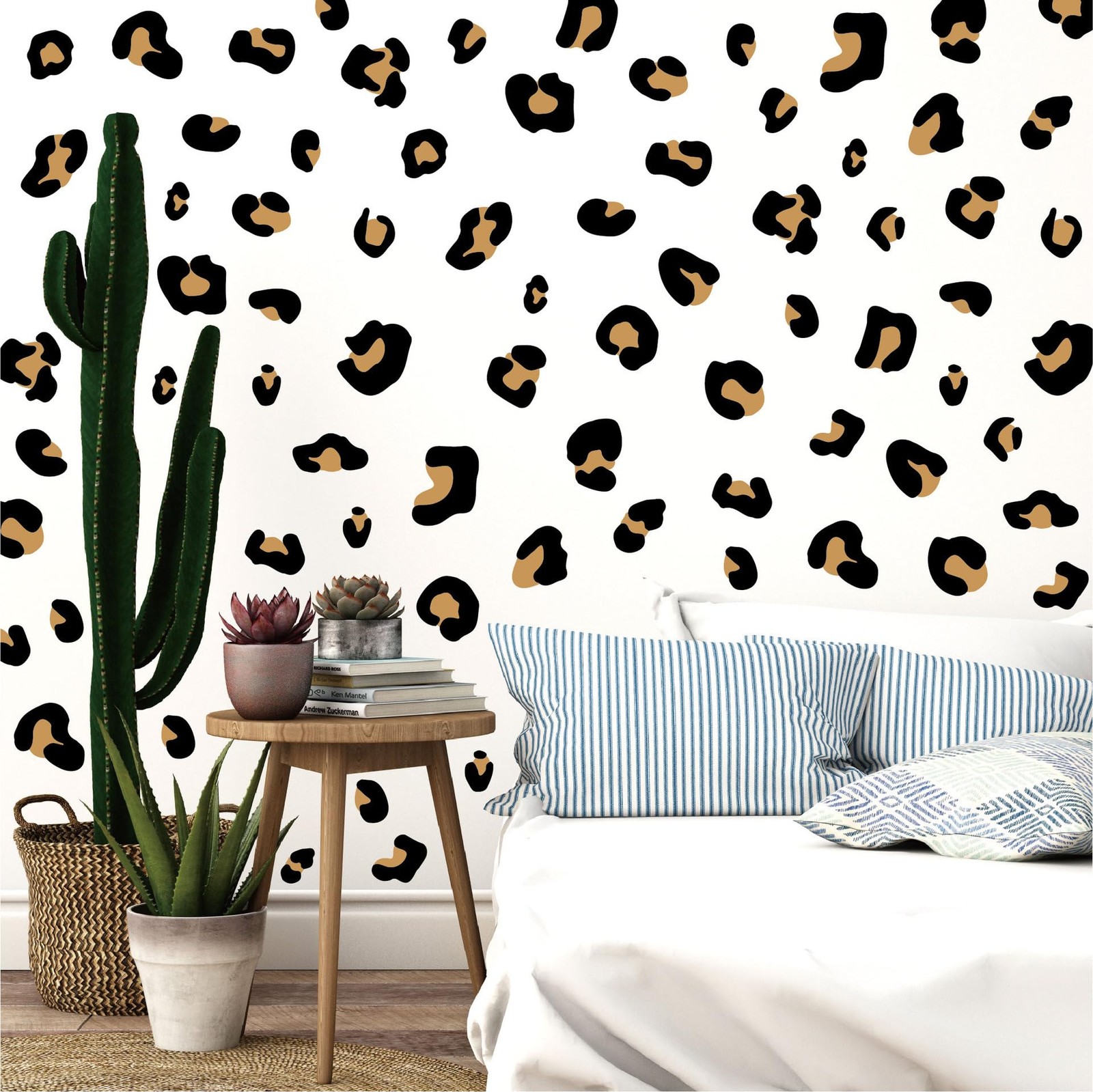 Leopard Print Wall Stickers Cheetah Decor Wallpaper Room Decor Removable Peel…