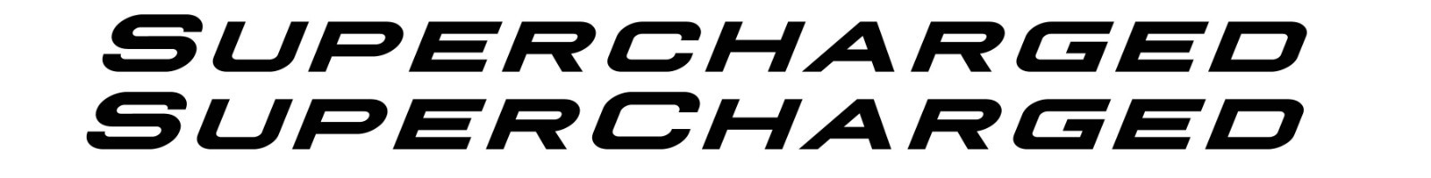 Supercharged 2 Pack / Lot of Two Vinyl Sticker Decals – 7.25″ Inches Long Each