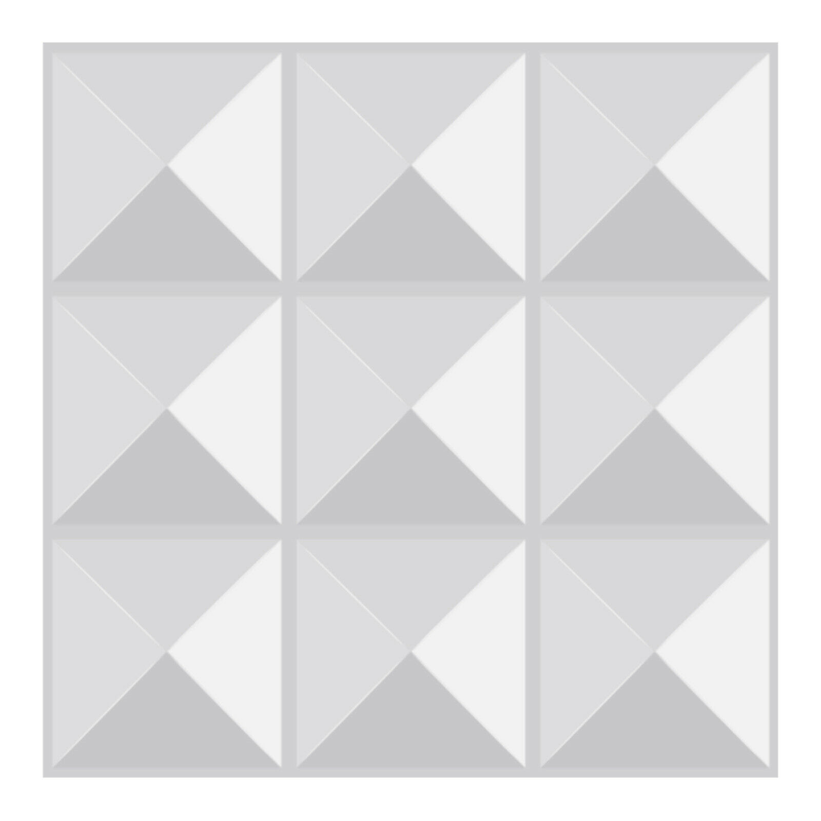 12X3D Wall Panels PVC Tiles Textured Bricks Art Design DIY Wallpaper Decor White