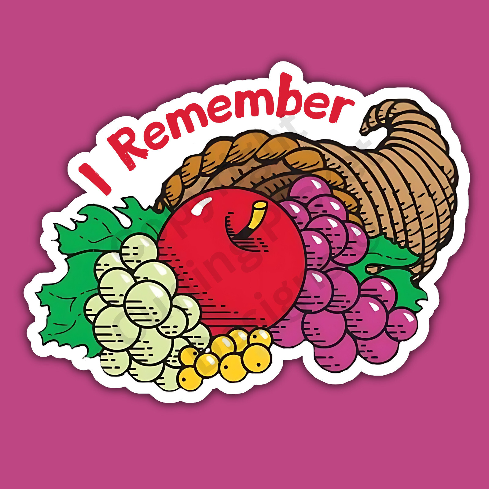 Fruit of the Loom Cornucopia I Remember Mandela Effect 3″ Vinyl Sticker