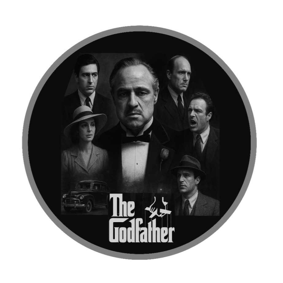 Movie – The Godfather (B/W)- 4″ Handmade Vinyl Decal Vehicle Laptop Cooler 26-2
