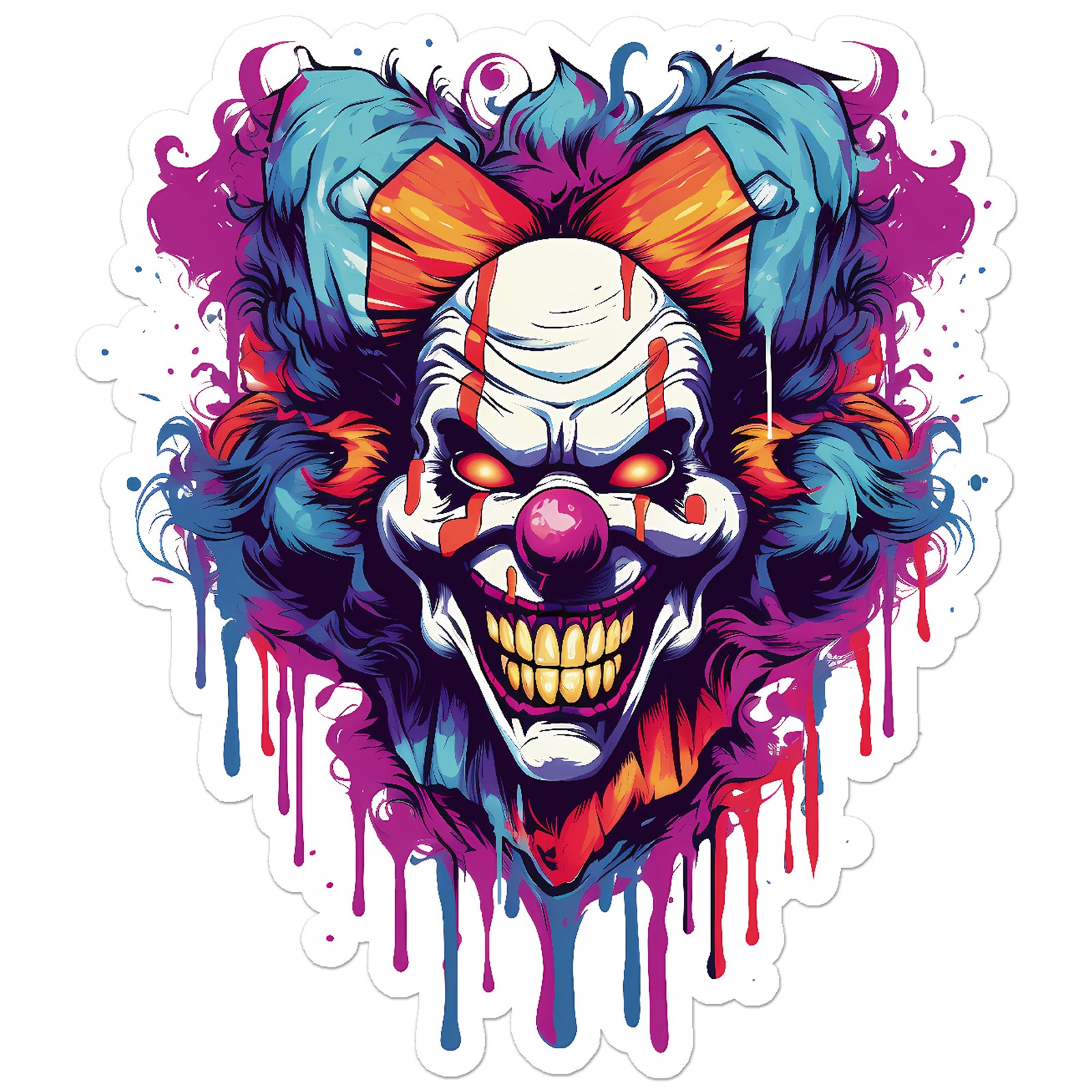 Horror Clown Scary – Vinyl Decal Sticker – Car Window Laptop – ebn9454