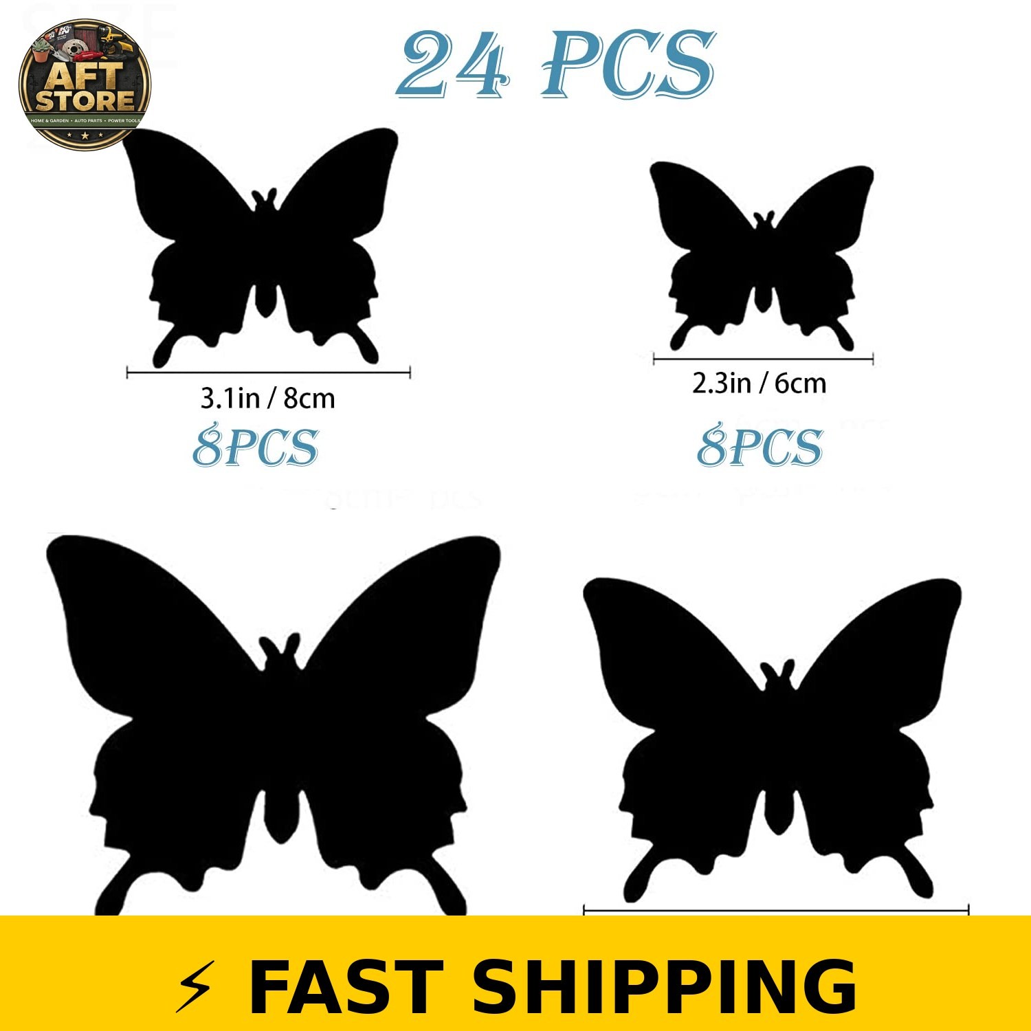 Opseam 3D Butterfly Wall Decor Stickers with Magnets