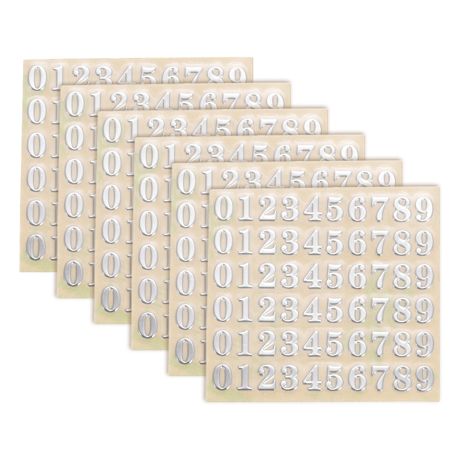 6Sheets Letter Stickers 0.35″Letter Stickers Alphabet Stickers(SilverUppercase)