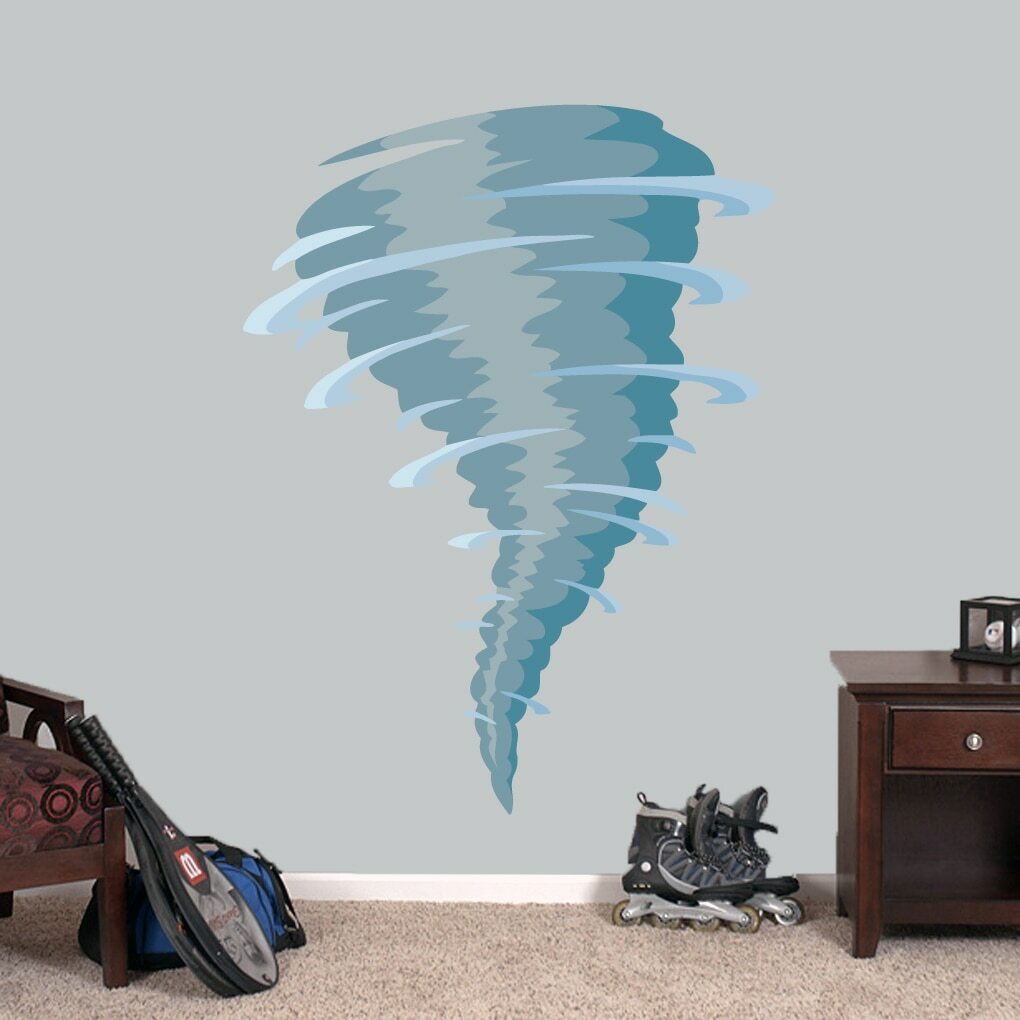 Tornado Mascot Printed Wall Decal – Sports, Kids, Man Cave, Bedroom, Sticker