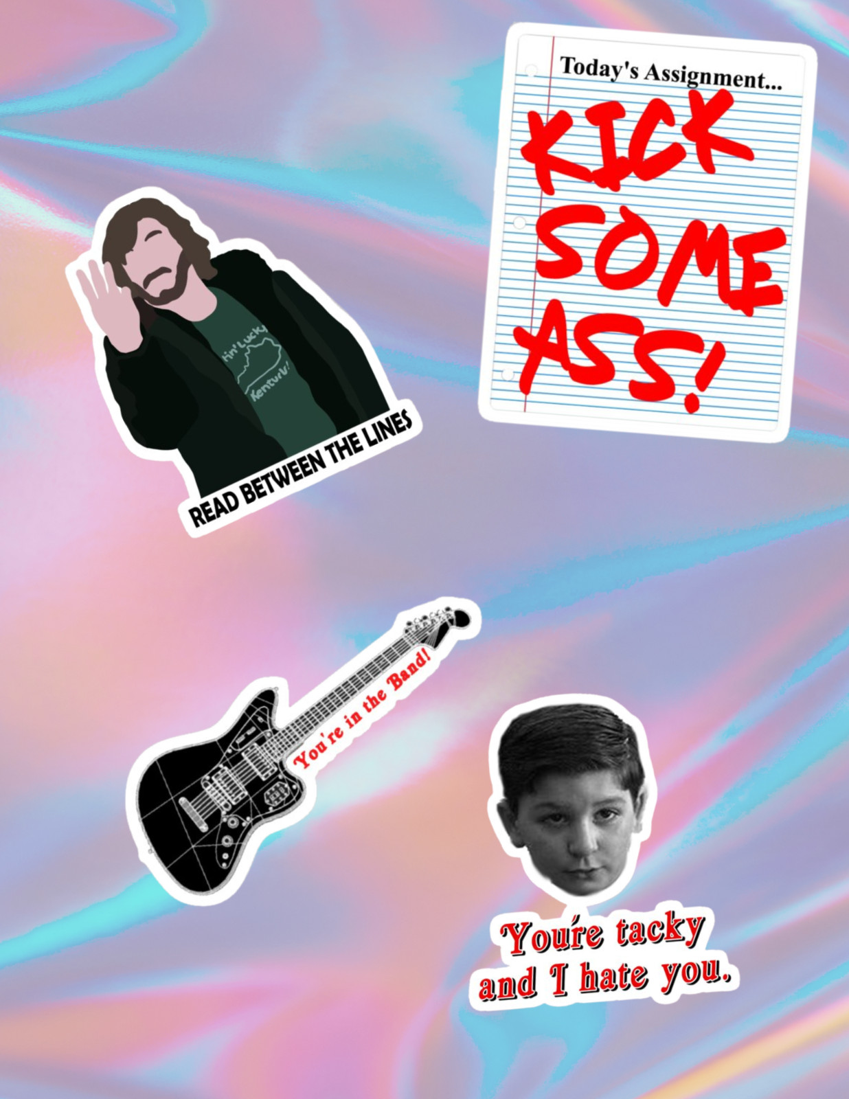 School Of Rock 2000’s Movie 4pc Sticker Pack