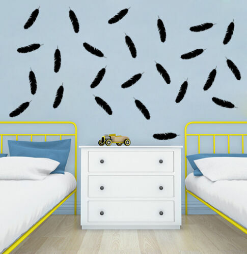 3.5″ X 1″ Feathers Home Office Wall Bathroom Window Vinyl Decals Stickers Decor