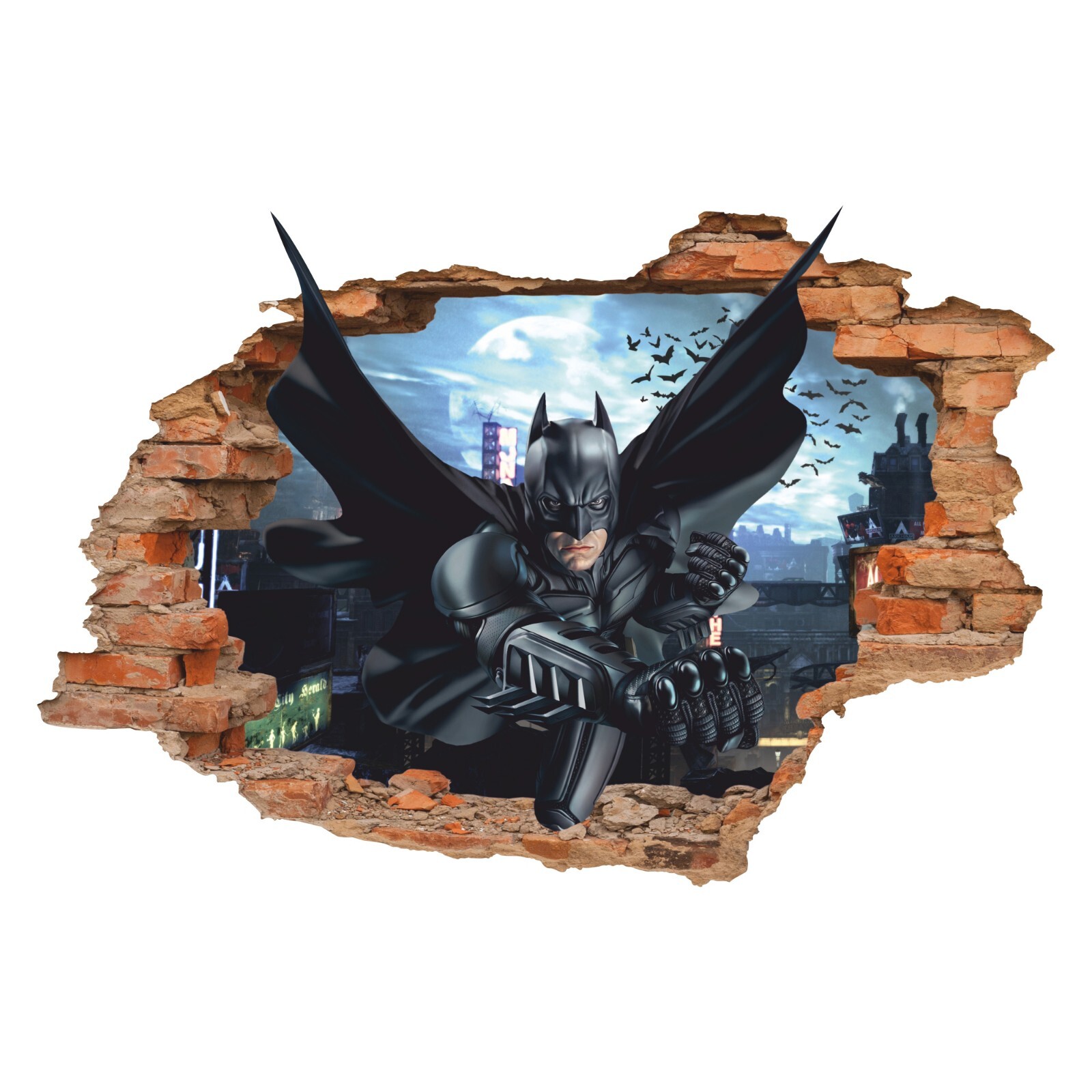 Superheroes 3D Wall Decal, Superhero Wall Sticker, Wall Tattoo, Decor