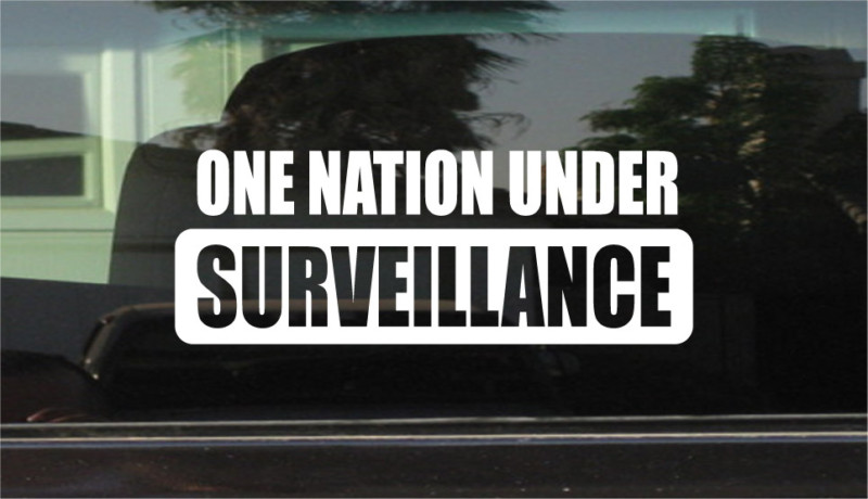 ONE NATION UNDER SURVEILLANCE 8 INCH VINYL DECAL