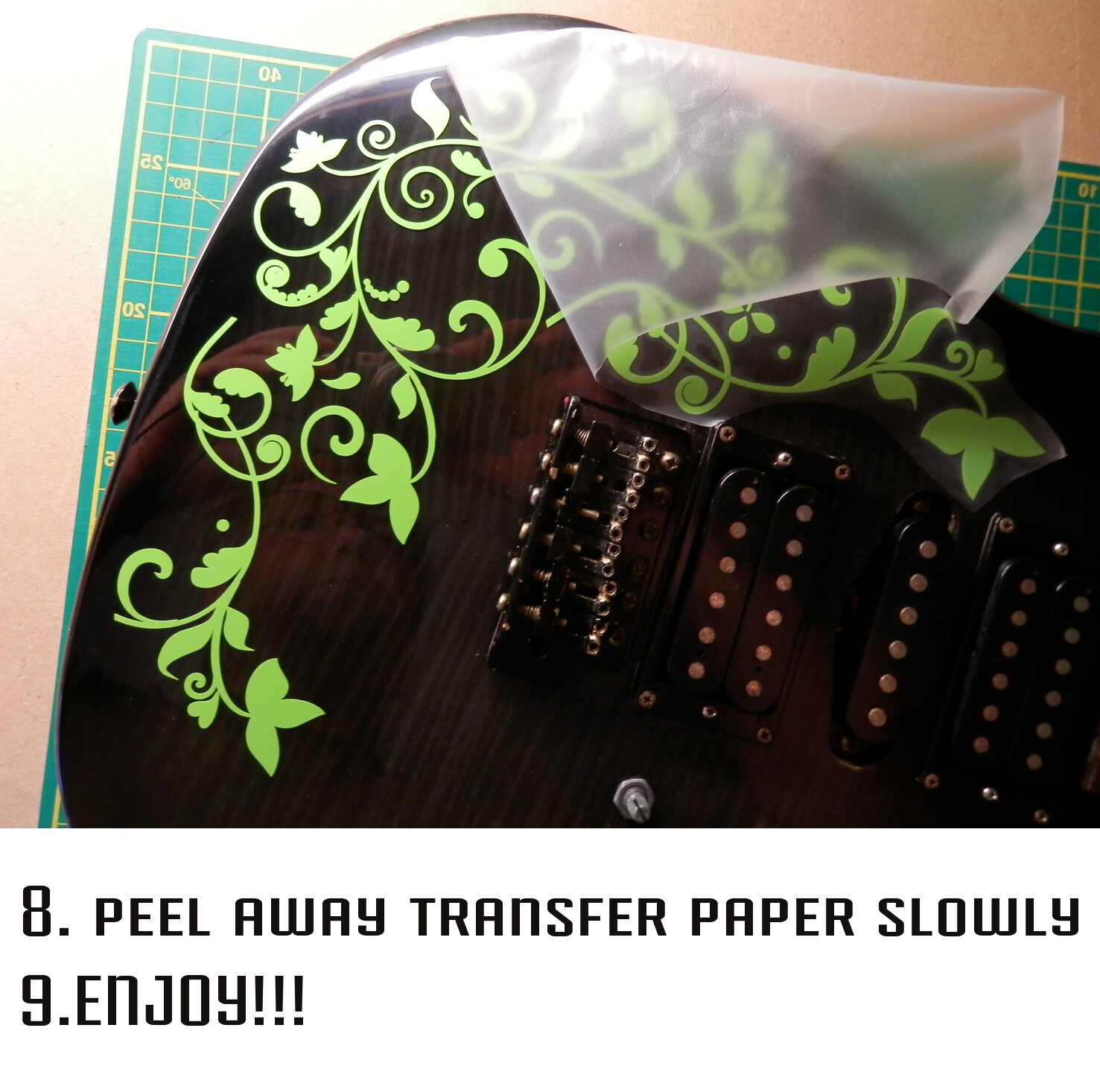 Pro Custom ‘THE DRAGON’ Guitar Decal Sticker Fits All Guitars 3 Colour Options