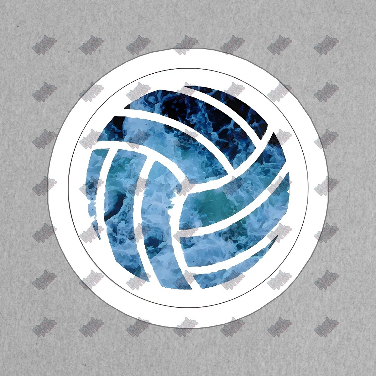 Stylish Blue Volleyball Vinyl Sticker Perfect for Sports Lovers & #530471