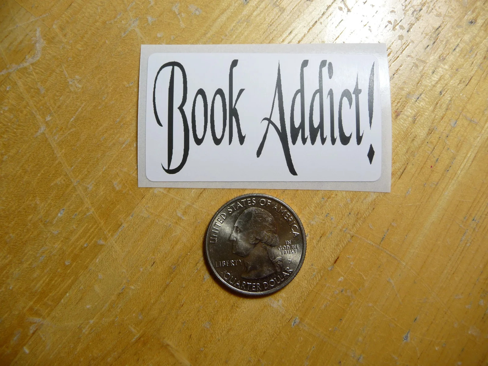 BOOK ADDICT STICKER DECAL 1 – 50 BULK PACK FUNNY READ READER READING NOVEL