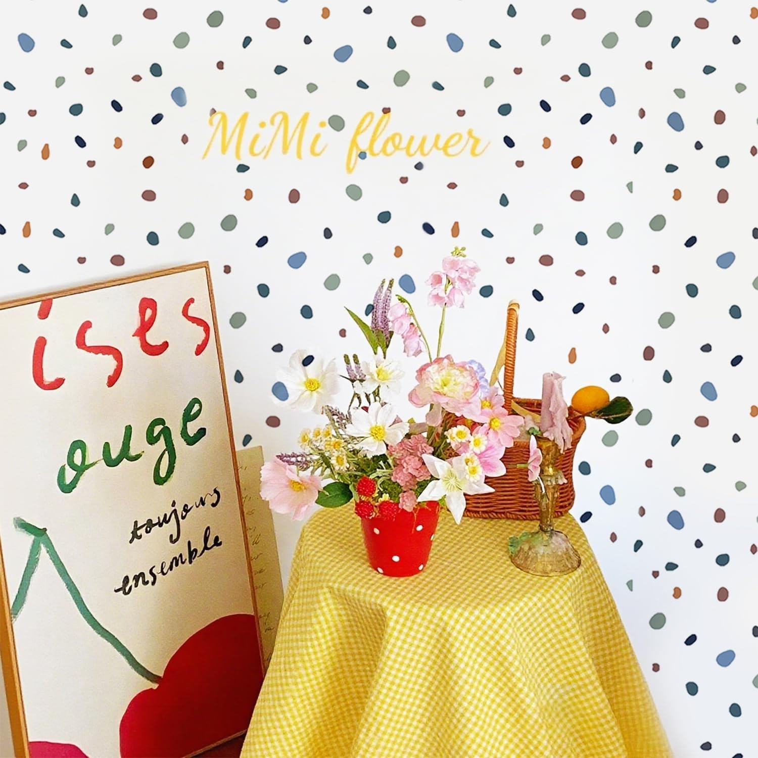 Irregular Boho Wall Stickers Terrazzo Decal Polka Dots Wall Decor Bedroom Rem…