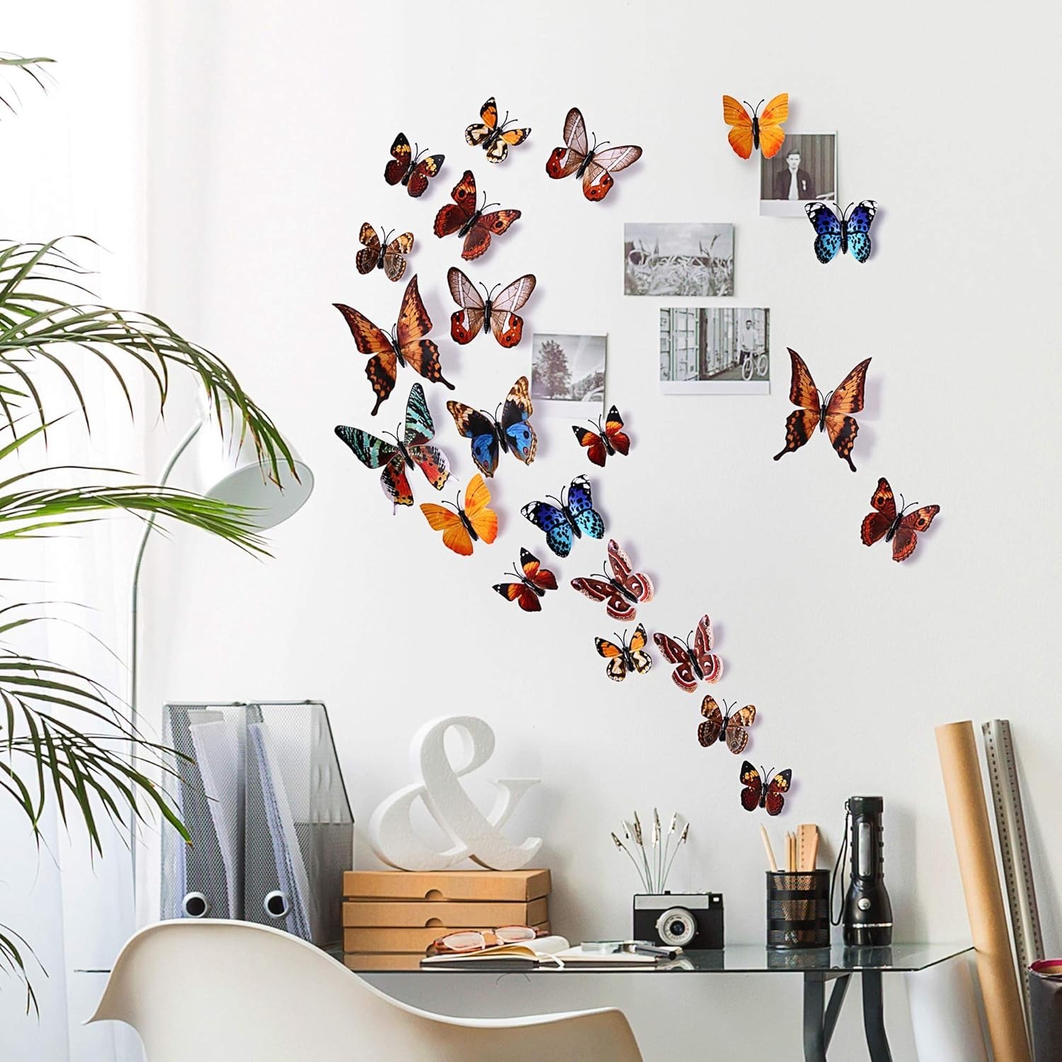 24pcs 3D Vivid Special Man-Made Lively Butterfly Wall Stickers Removable Butt…