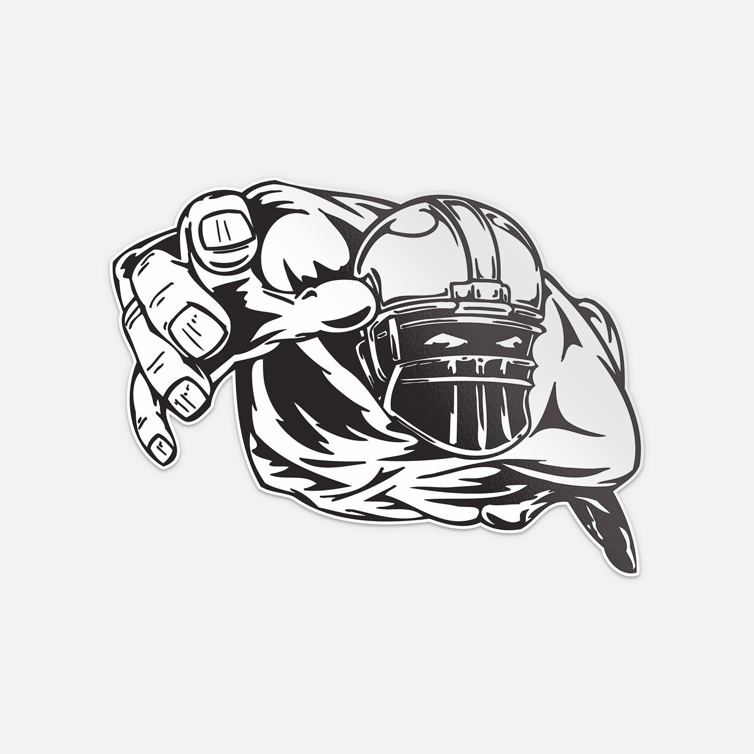 American Football Hand Player Vinyl Sticker Decal