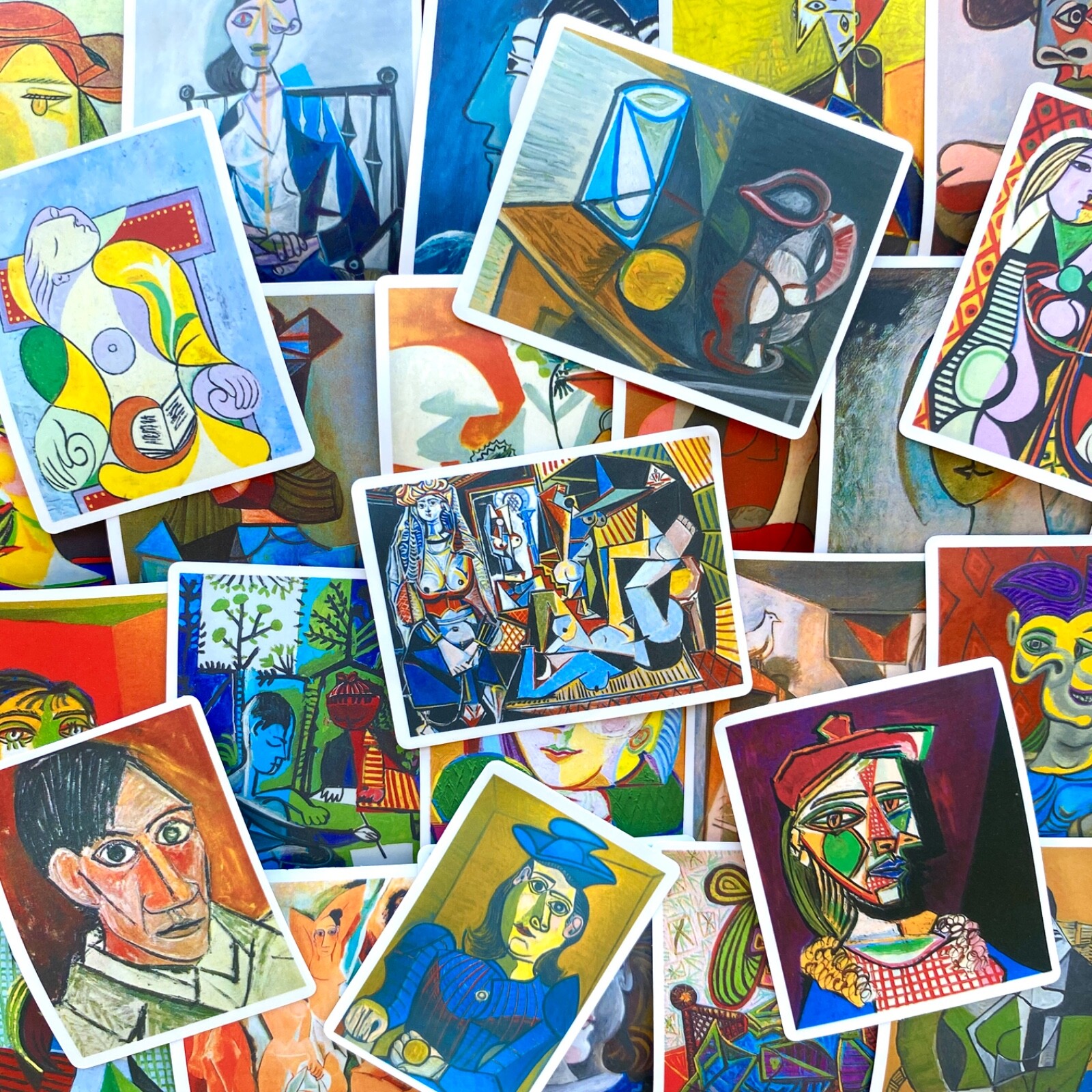 5-50 pcs Abstract Oil Painting Stickers, Trendy Spanish Artists Vinyl Decals