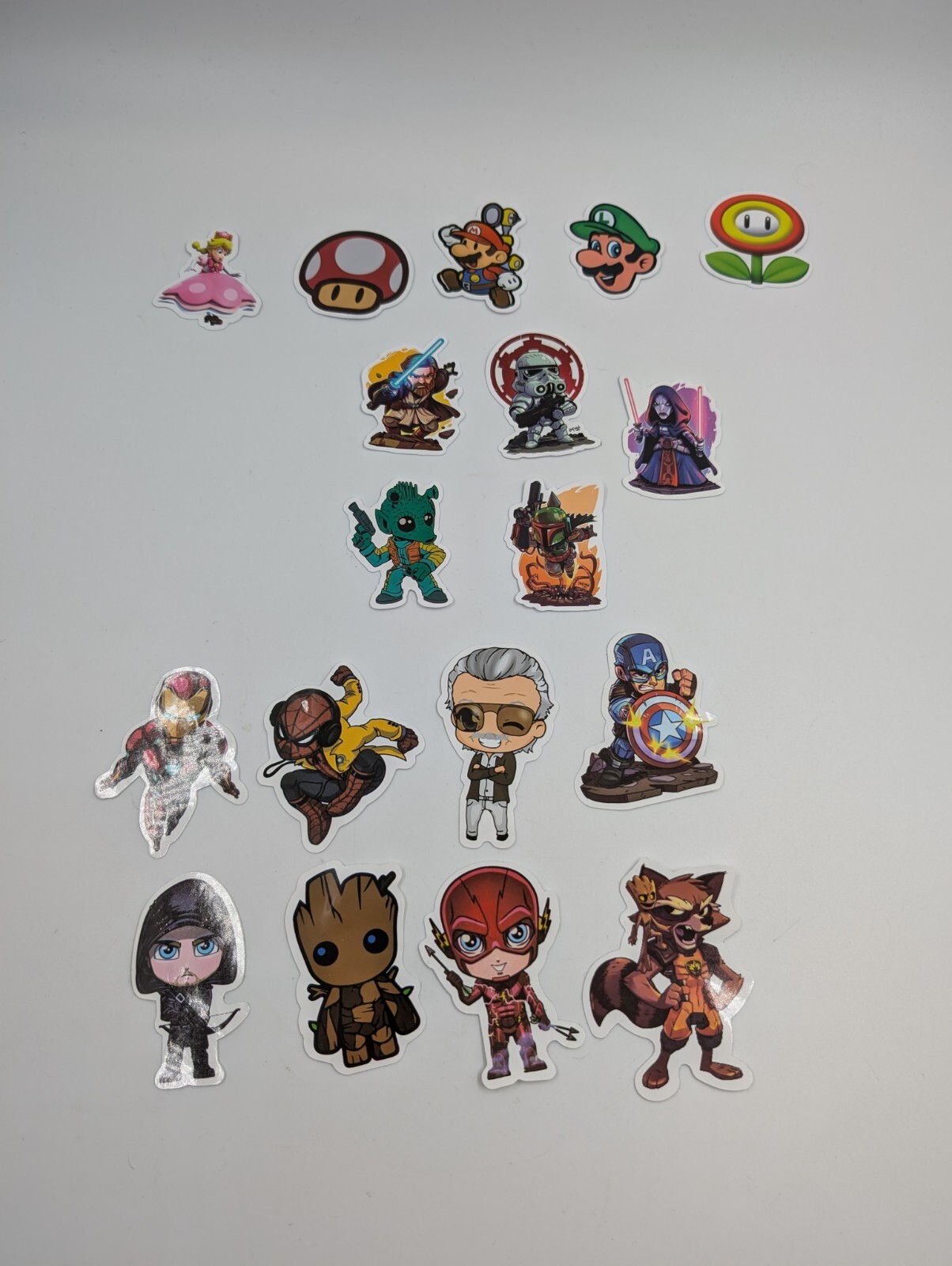 Marvel Nintendo And Star Wars Character Stickers 18 pcs Total