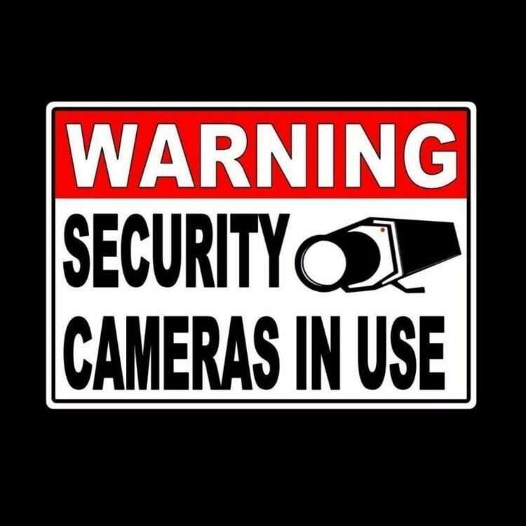 Warning security cameras in use video surveillance sign Sign / Decal ms001 /