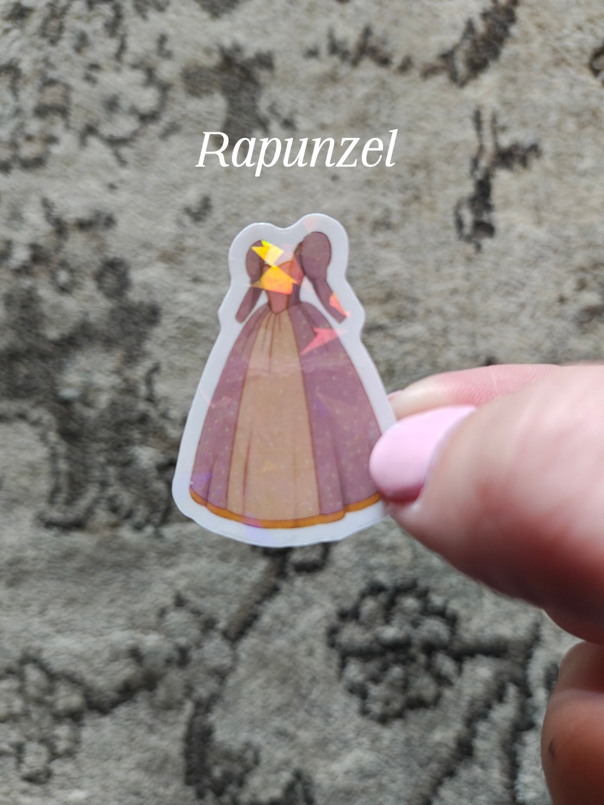 🟢 Rapunzel Holographic Vinyl Sticker Barbie Movie