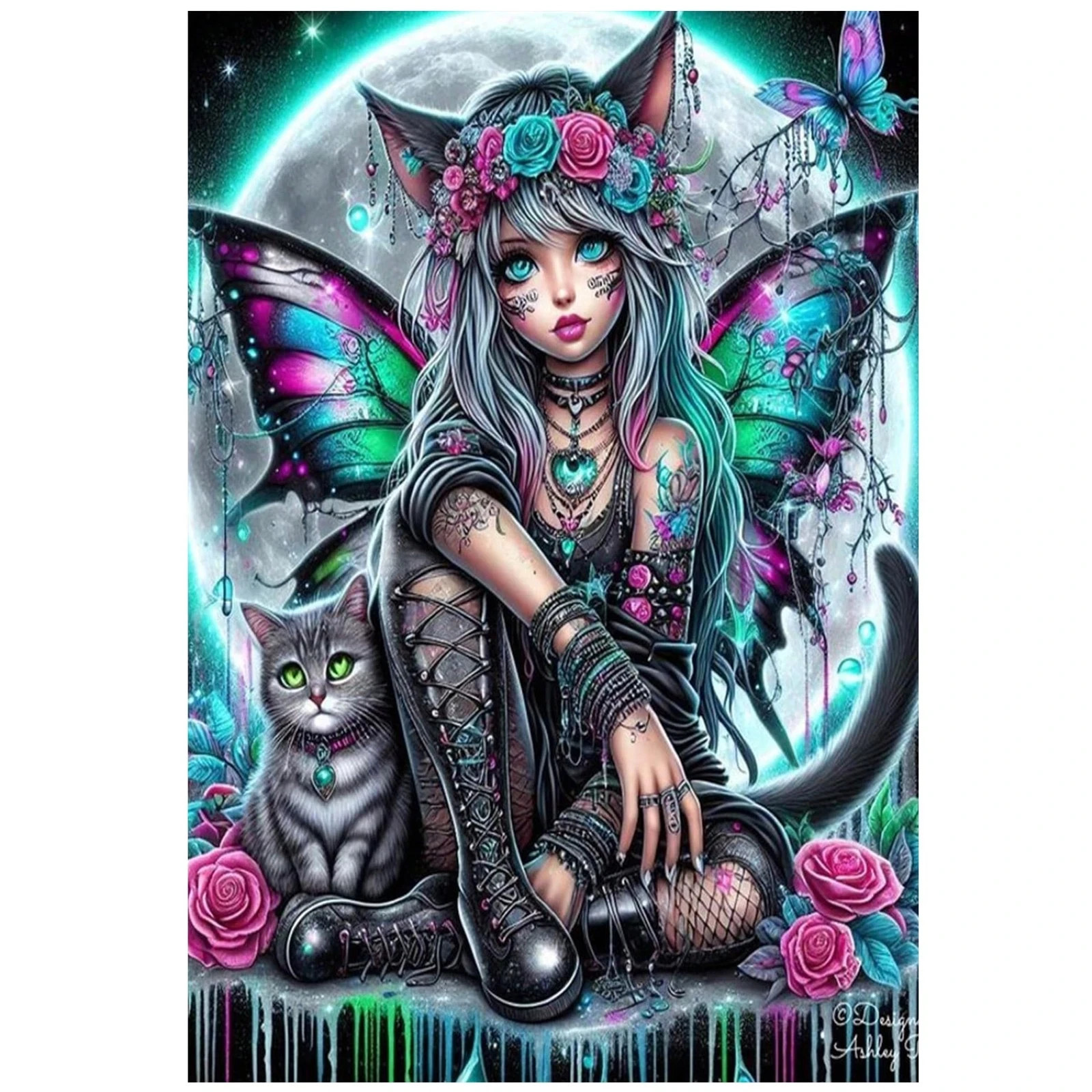 Gothic Butterfly Fairy Sticker Decal Laptop Wall Mirror Cup Tumblr Locker Bin