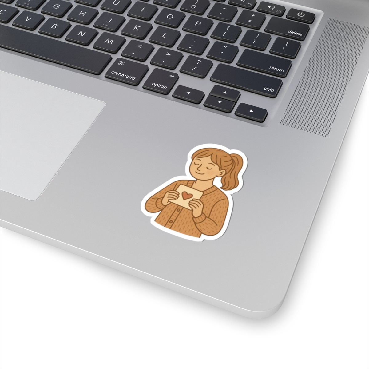 Signature Cardigans Sabie Cute Envelope Girl Winter Laptop Accessory Sticker