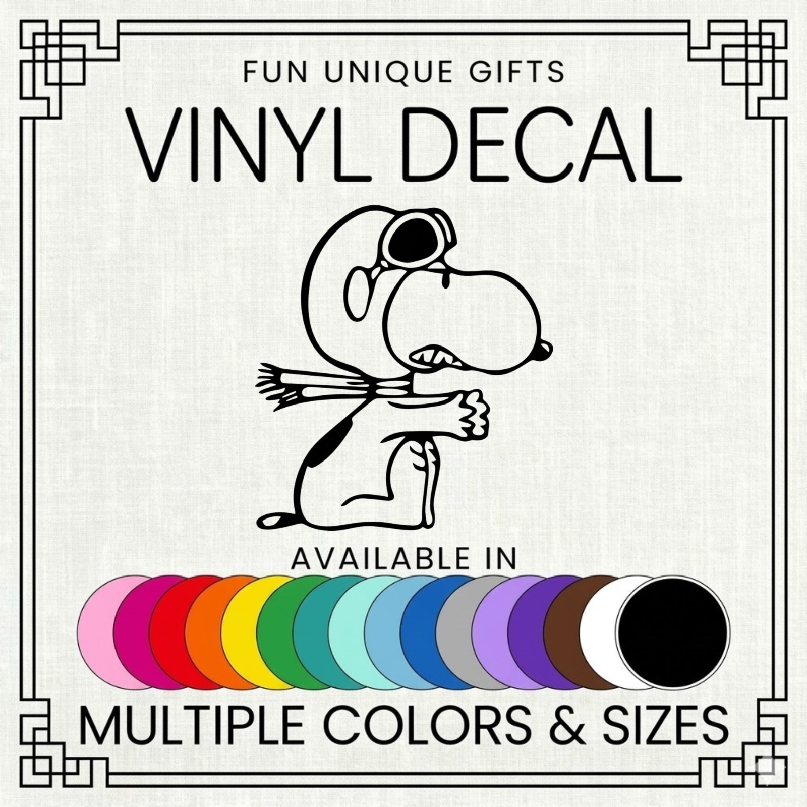 Snoopy Red Baron Vinyl Decal Sticker -Multiple Colors & Sizes- SHIPS FREE!