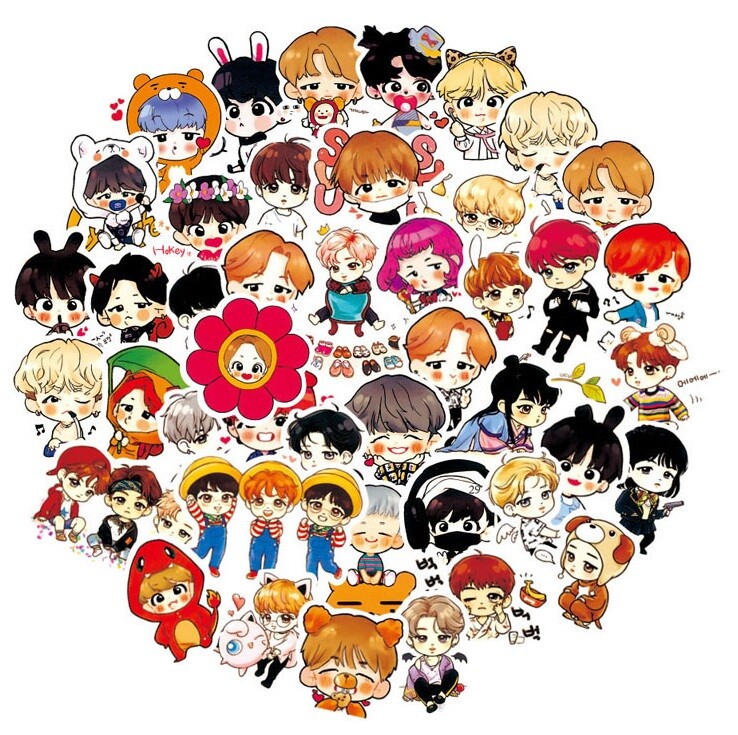 BTS Korean Pop Boy Band Sticker Bombing Stickers – 63 stickers! Ships From US