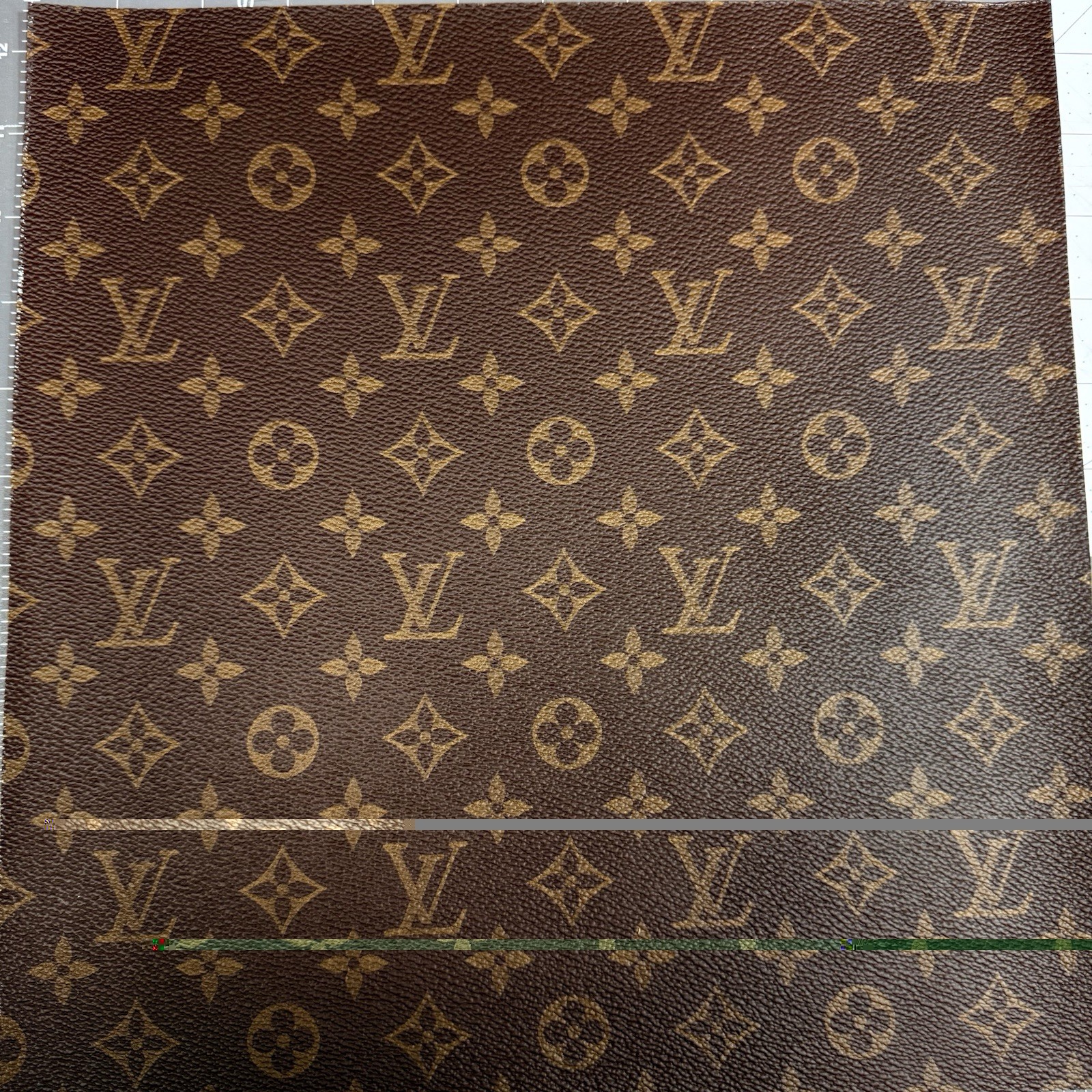 LV Brown Monogram Vinyl for Crafting Classic Size piece 12″ X 12″ Scrap