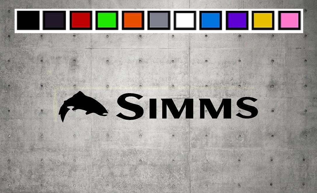 Simms With LOGO Vinyl Decal Sticker Emblem Car Truck Window 4″ 6″ 8″