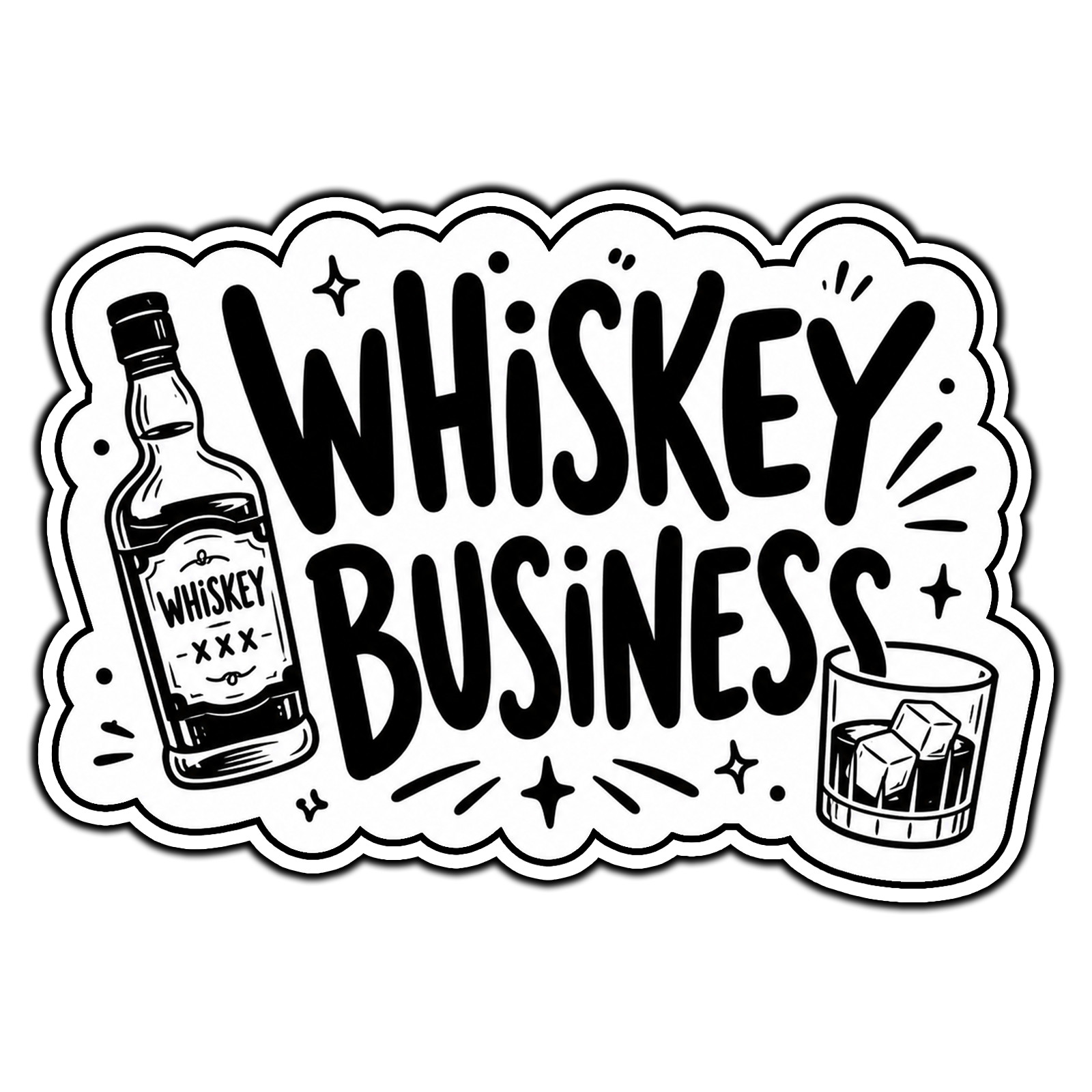 Whiskey Business #1 Adult Sticker Waterproof Vinyl Decal D.C