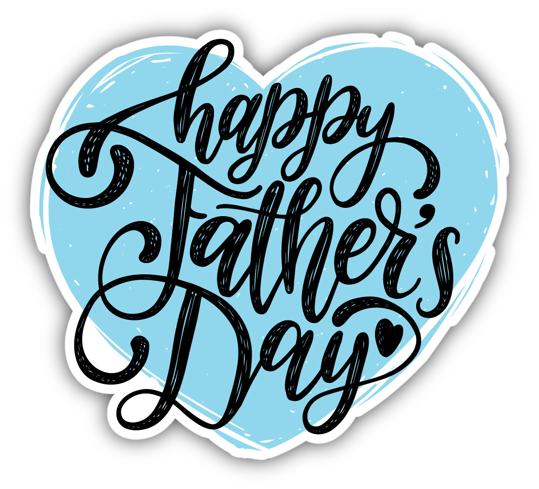 Happy Fathers Day Slogan Vinyl Sticker Decal