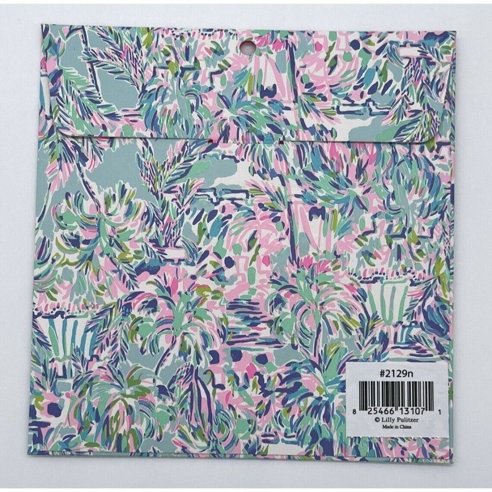 New In Box Lilly Pulitzer Letter «N» Monogram Sticker Pattern Cabana Cocktail