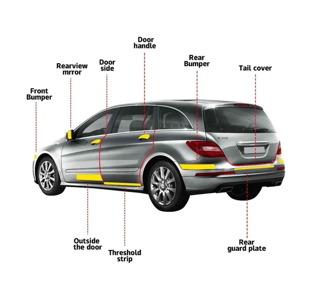 Car Stickers Black Vinyl Auto Tuning Wrap Waterproof Motorcycle Body Film Decals