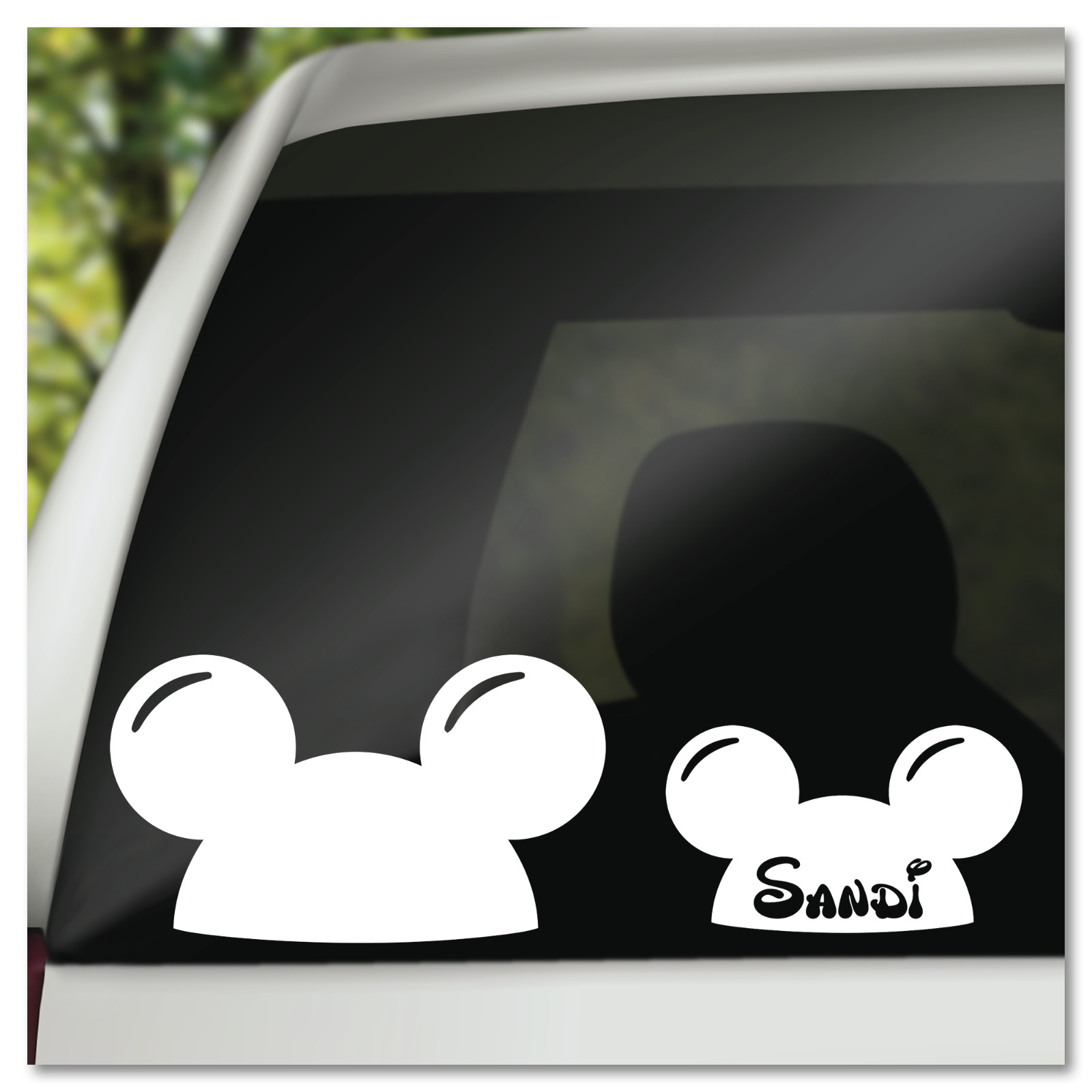 3″ 4″ 5″ 6″ Classic Mickey Mouse Ears Vinyl Decal Sticker *FREE CUSTOMIZATION*