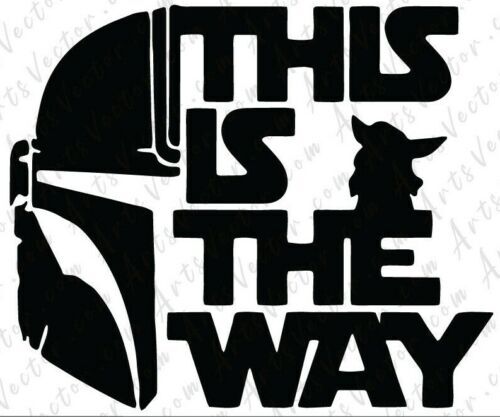 The Mandalorian Star Wars Yoda Vinyl Decal This is the Way Sticker Window Laptop