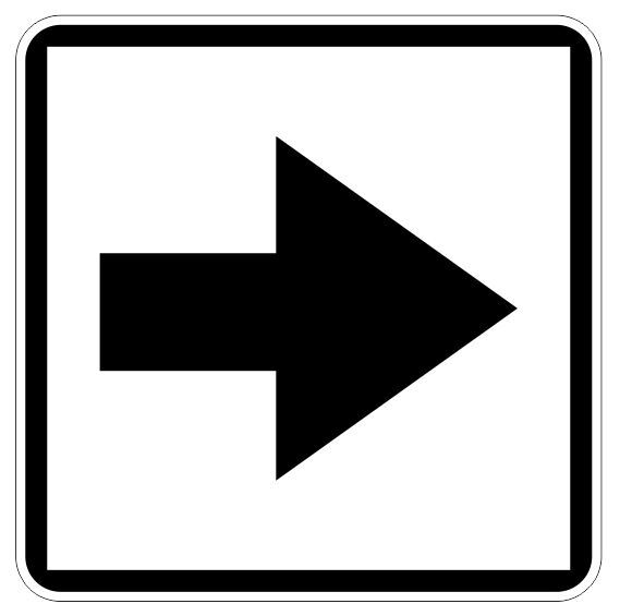 Arrow Road Sign Sticker Highway Sign (Can Face Any Direction) R7171