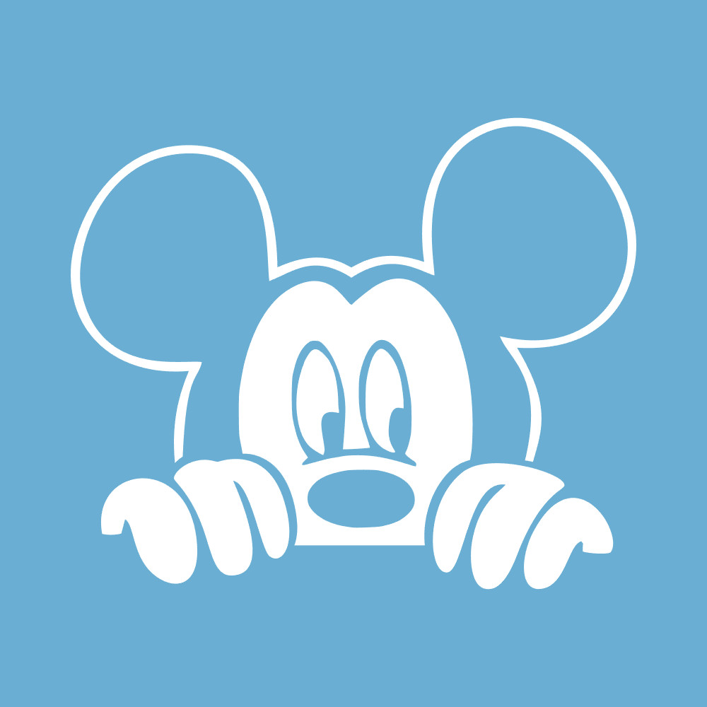 Mickey Mouse Minnie Mouse Peeking Car Window Sticker Decal 4″ CHOOSE COLOR