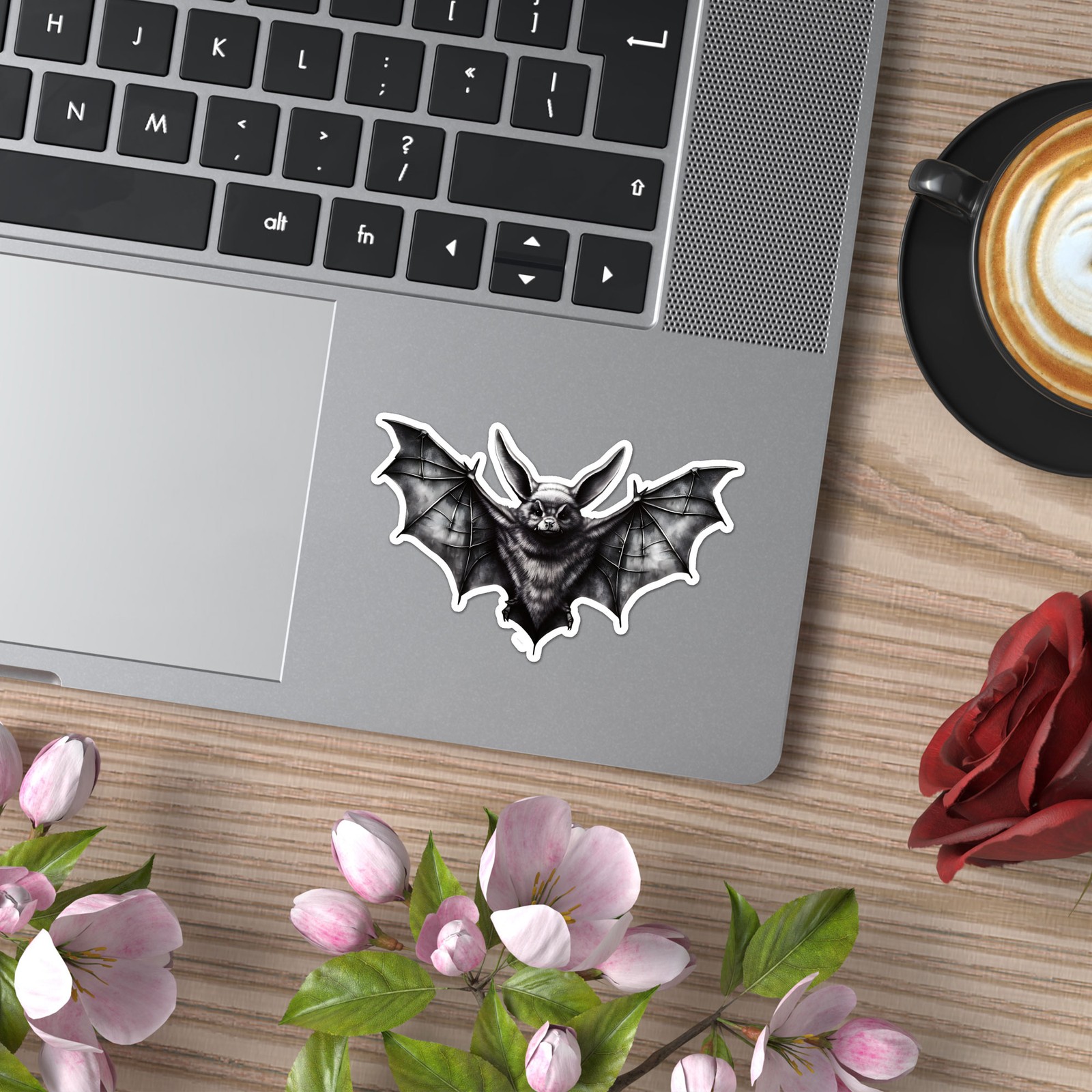 Flying Bat Halloween – Vinyl Decal Sticker – Car Window Laptop – ebn11693